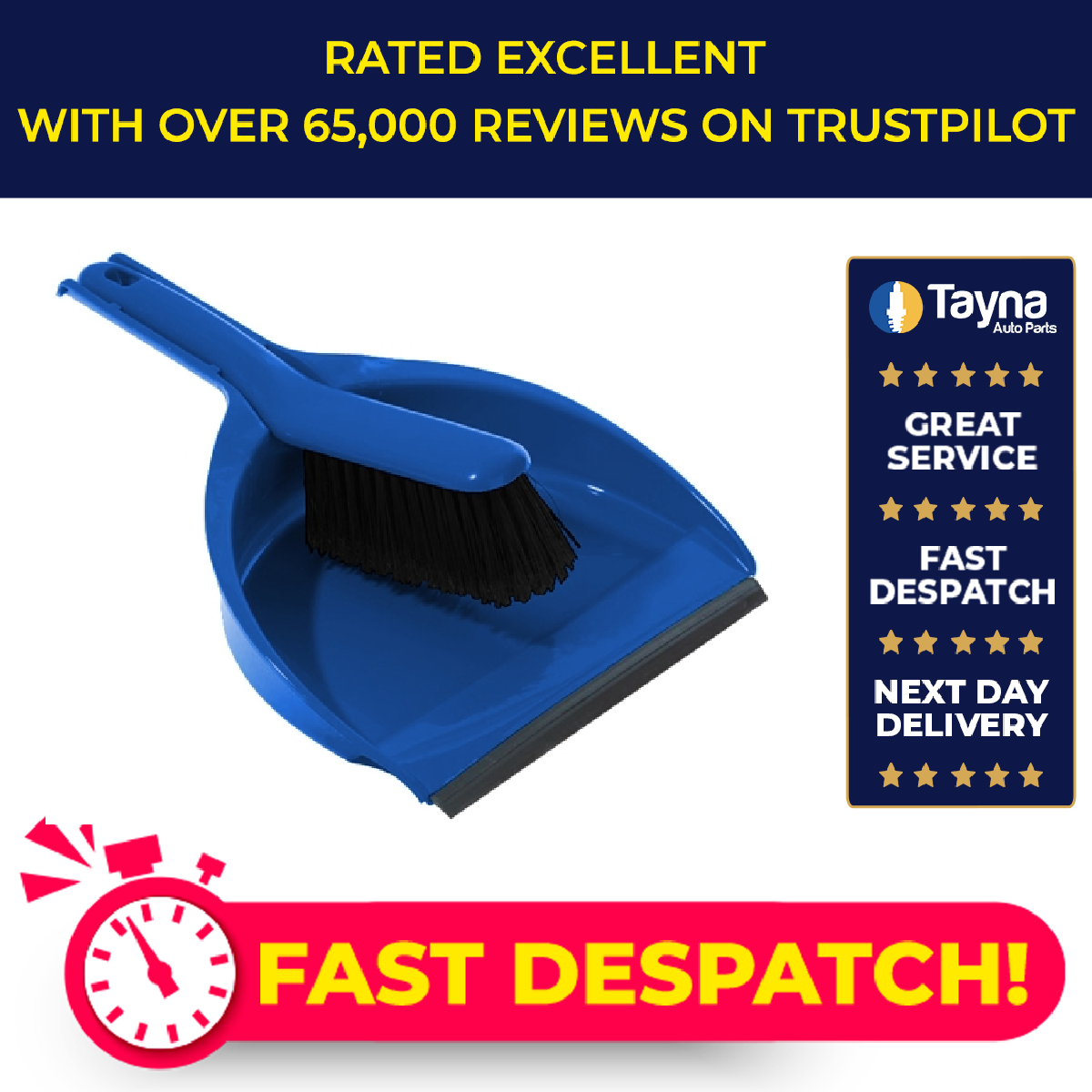 Cleenol Dustpan & Stiff Brush Set Blue 191222/B [PM127601]