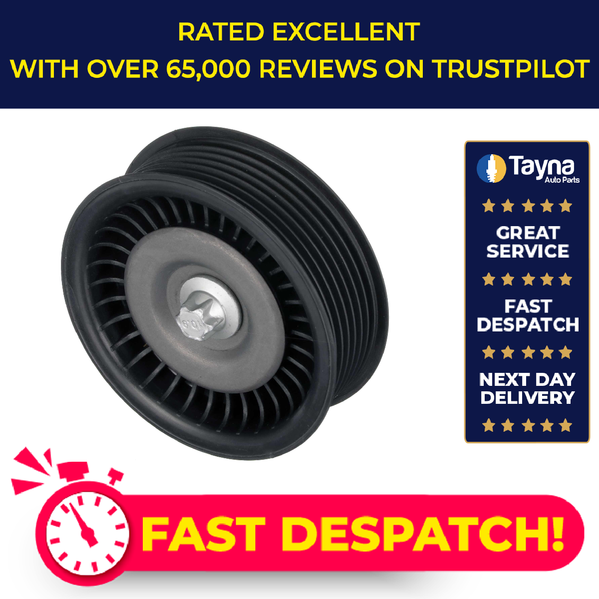 Gates Aux Belt Idler Pulley T36862 [PM2047416]