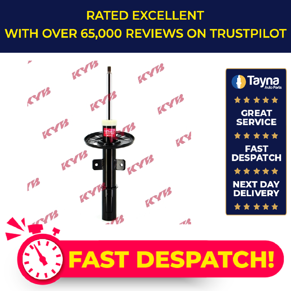KYB 2x Shock Absorbers (Pair) Front 3348091 [PM1946576]