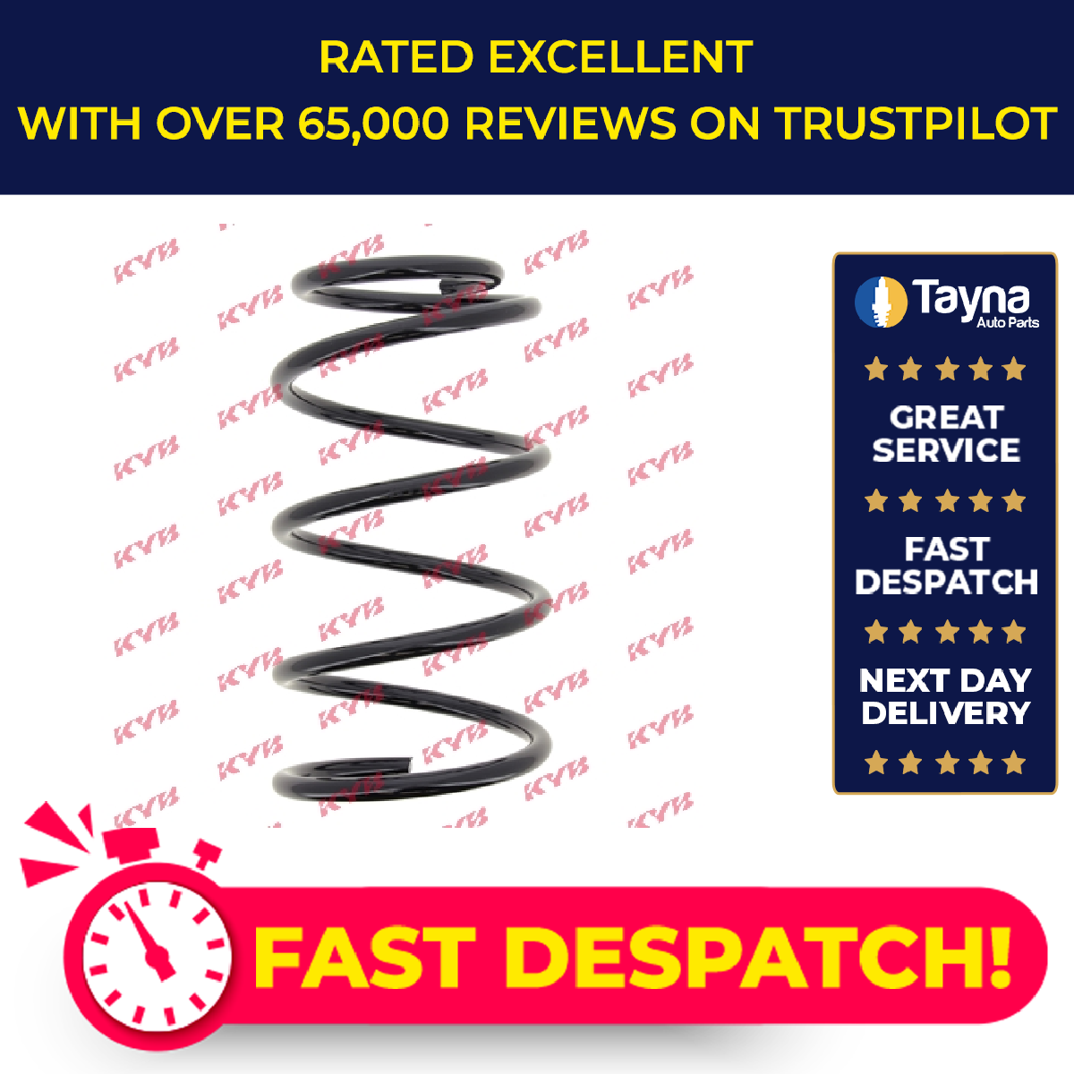 2x Coil Springs (Pair Set) fits HYUNDAI i30 FD 1.6 Front 07 to 12 G4FC KYB New - Picture 1 of 8