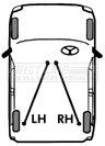 Handbrake Cable fits CHEVROLET CRUZE J300, J305 1.6 Rear Right 2012 on LDE New