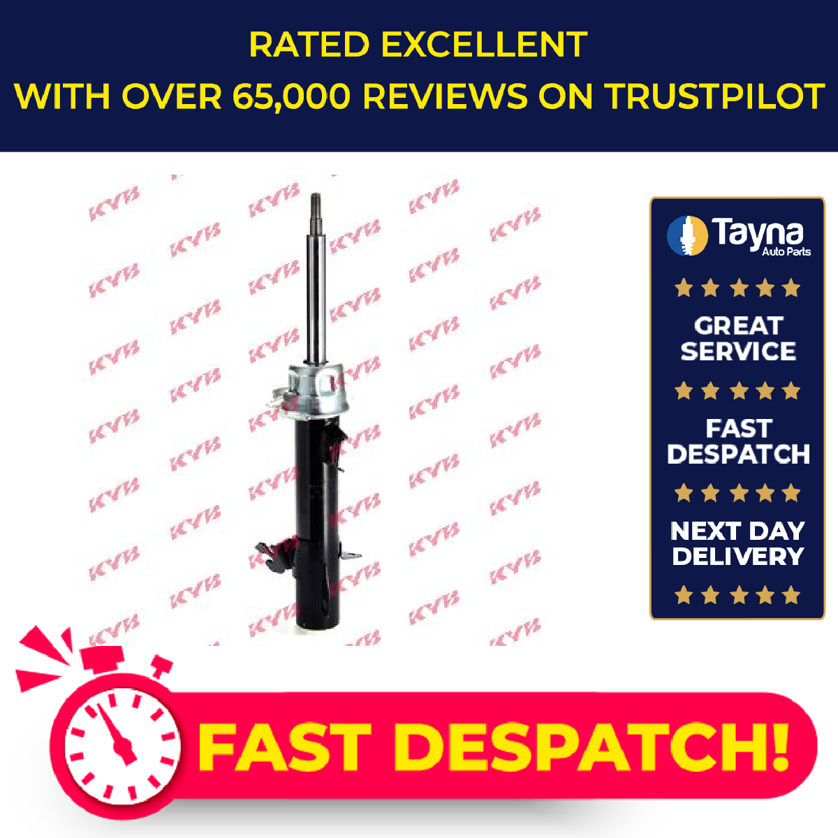 KYB Shock Absorber (Single Handed) Front Left 334699 [PM573667]
