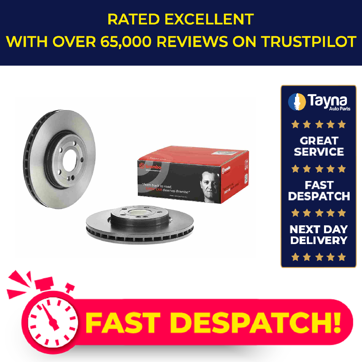 2x Brake Discs Pair Vented fits MERCEDES CLA250 C118 1.3 Front 2020 on 305mm
