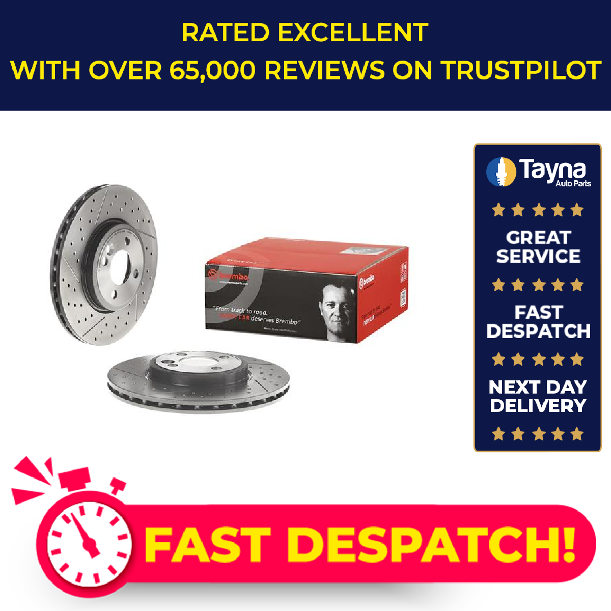 2x Brake Discs Pair Vented fits MINI ONE R56 1.4 Front 06 to 10 N12B14A 294mm