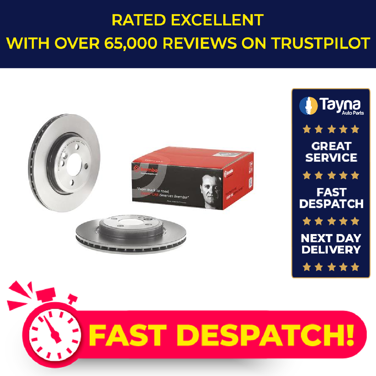 2x Brake Discs Pair Vented fits MINI ONE 1.6 Front 2006 W10B16A 276mm Set Brembo