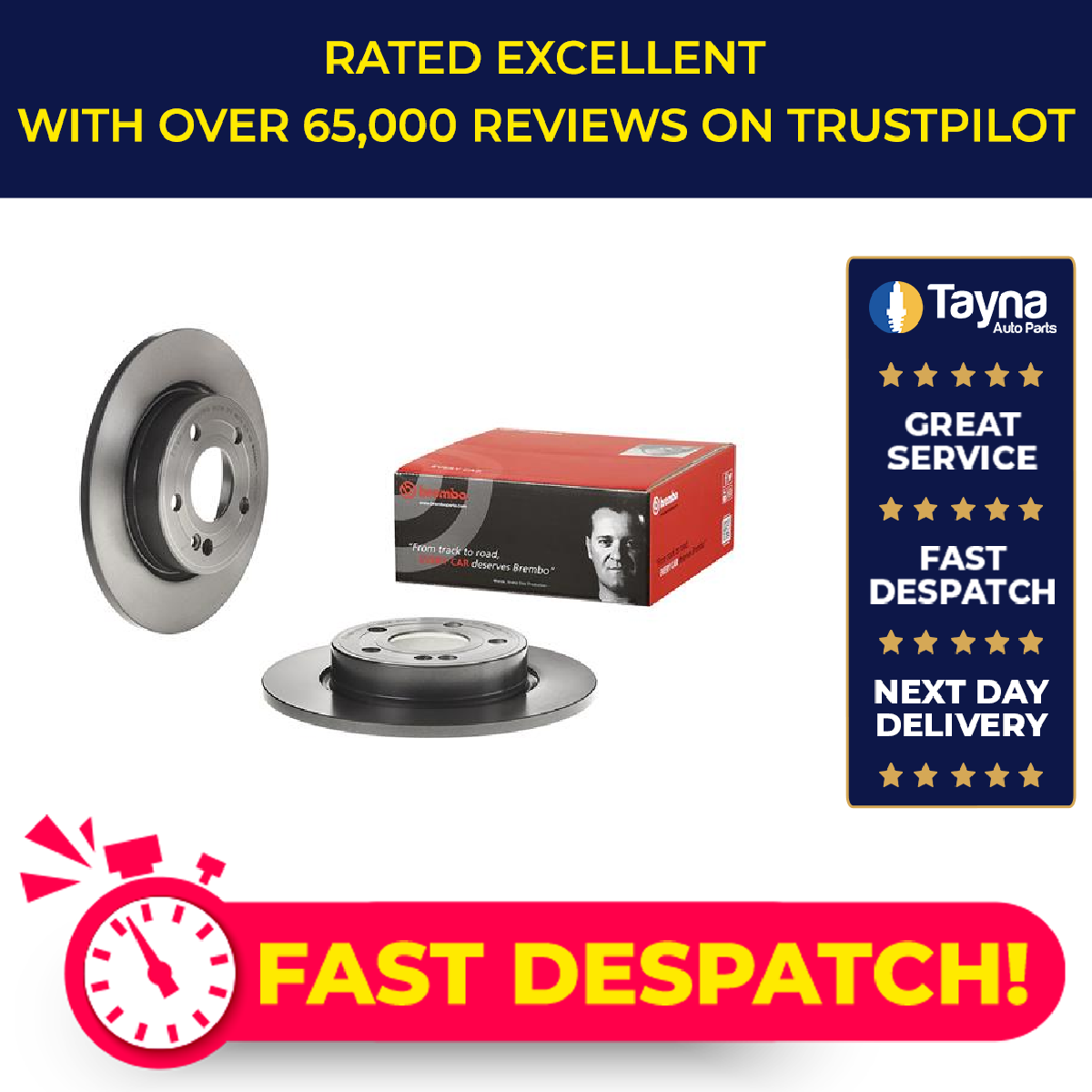 2x Brake Discs Pair Solid fits MERCEDES B200D W247 2.0D Rear 2018 on OM654.920