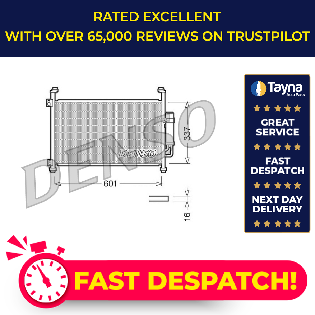 Denso Air Con Condenser DCN40007 [PM538935]