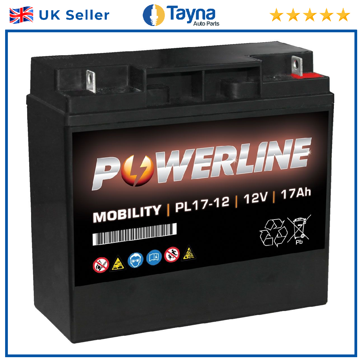 PL17-12 Powerline Mobility Battery 12V 17Ah [PM2462225]