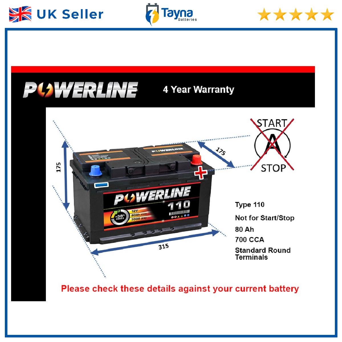 Powerline Car Battery 110 [PM2460776]