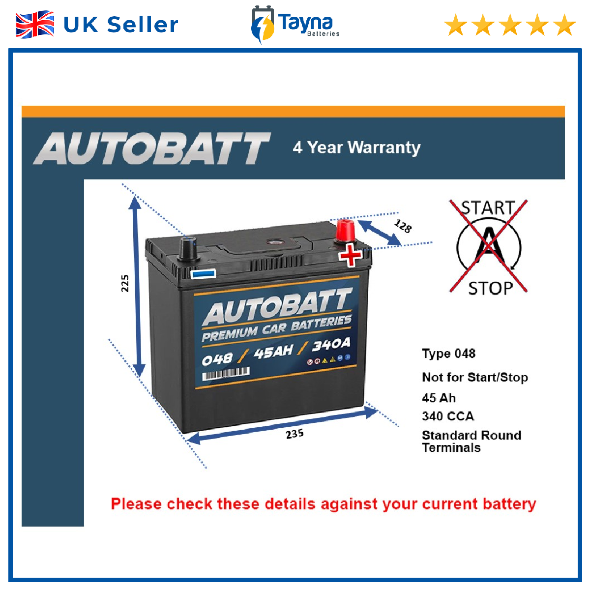 AUTOBATT Car Battery 048 [PM2460703]