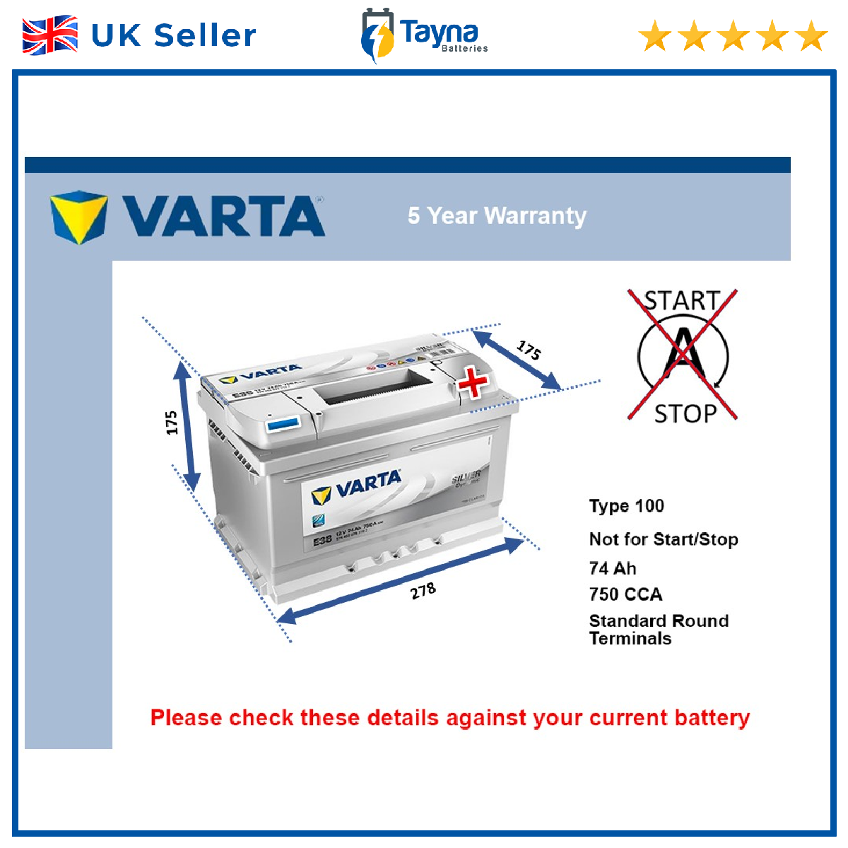Varta Car Battery 5744020753162 [PM1843220]