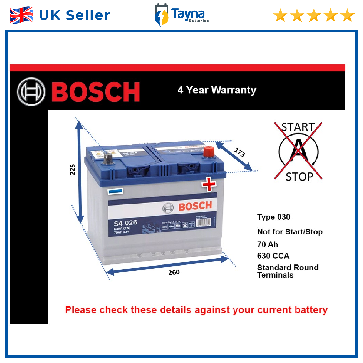 Battery fits LEXUS IS250 RX450h SC430 RC300h GS450h RX350 RX300 068 New