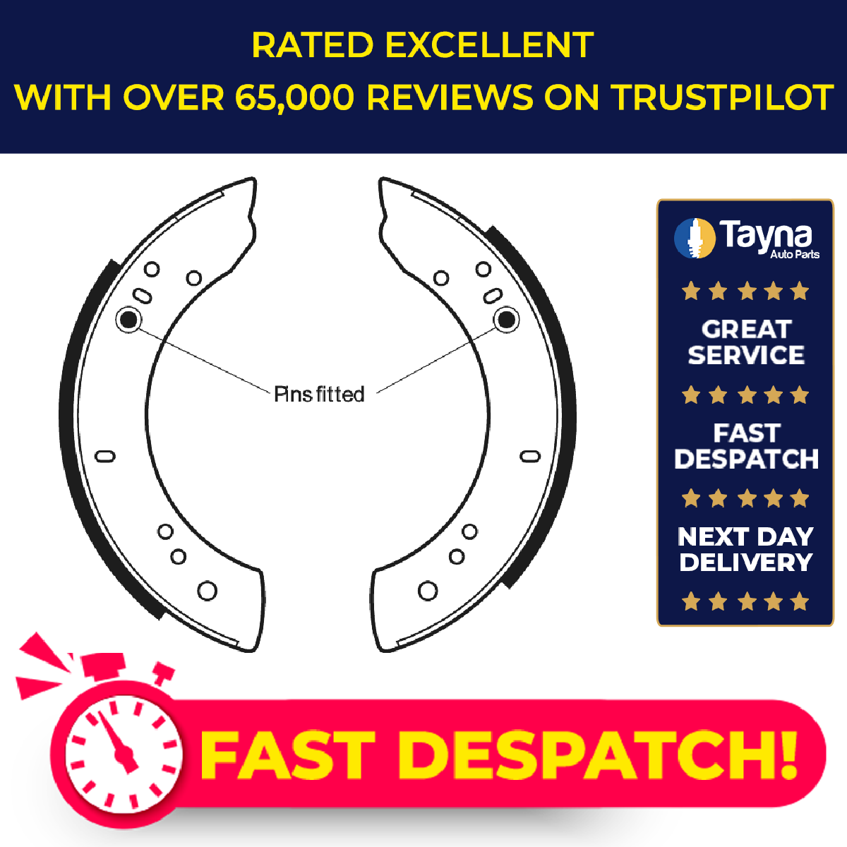 NAPA Brake Shoes Set NBS1004 [PM2599602]