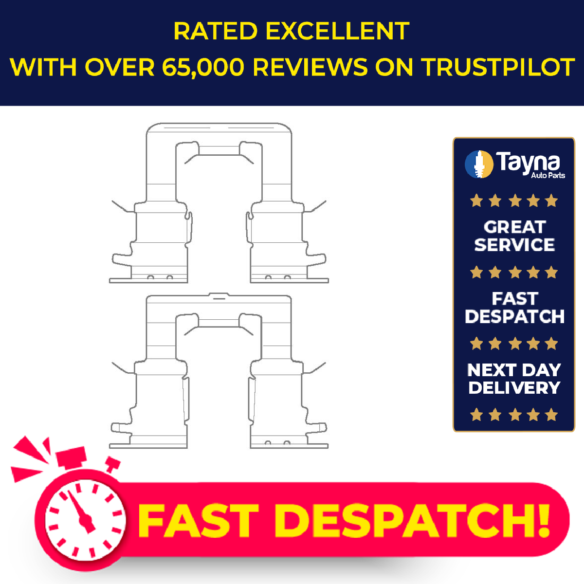 Apec Brake Pad Fitting Kit Rear KIT1149 [PM1804822]