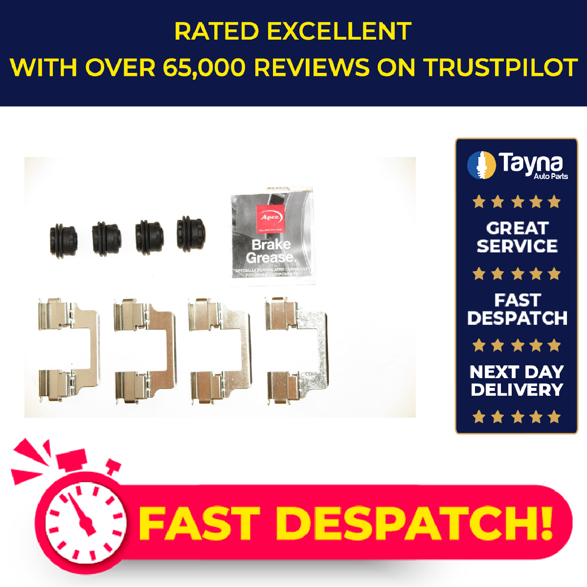 Apec Brake Pad Fitting Kit Rear KIT1235 [PM1804906]