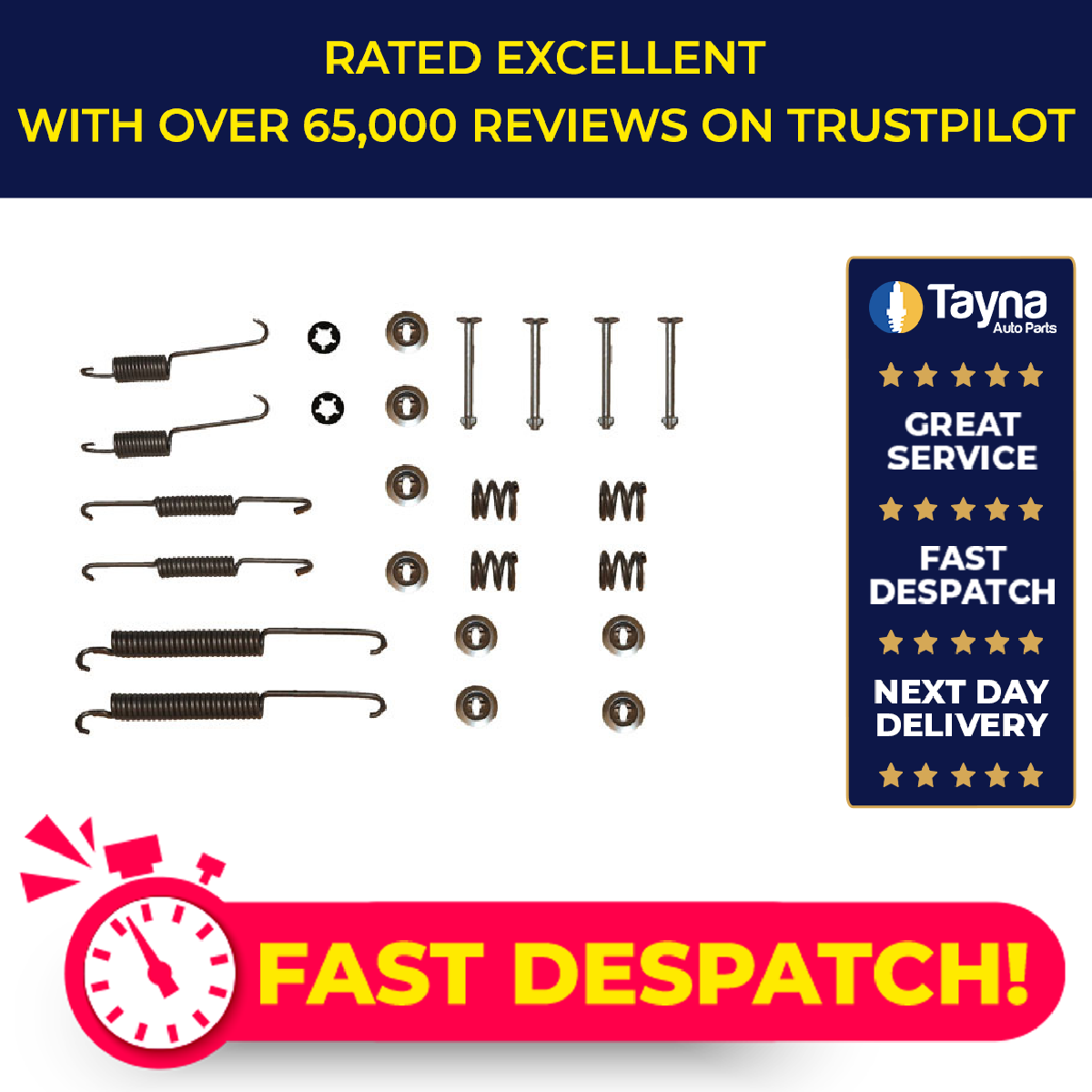 Apec Brake Shoe Fitting Kit Rear KIT637 [PM1805359]