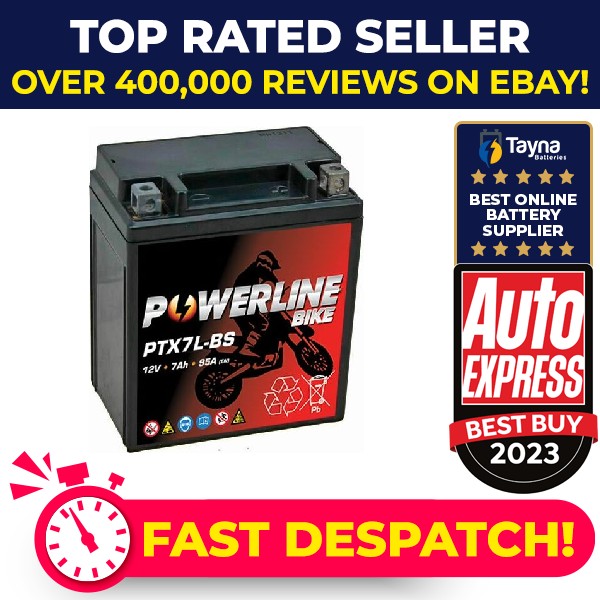 PTX7L-BS Powerline Motorcycle Battery 12V 7Ah [PM2462274]
