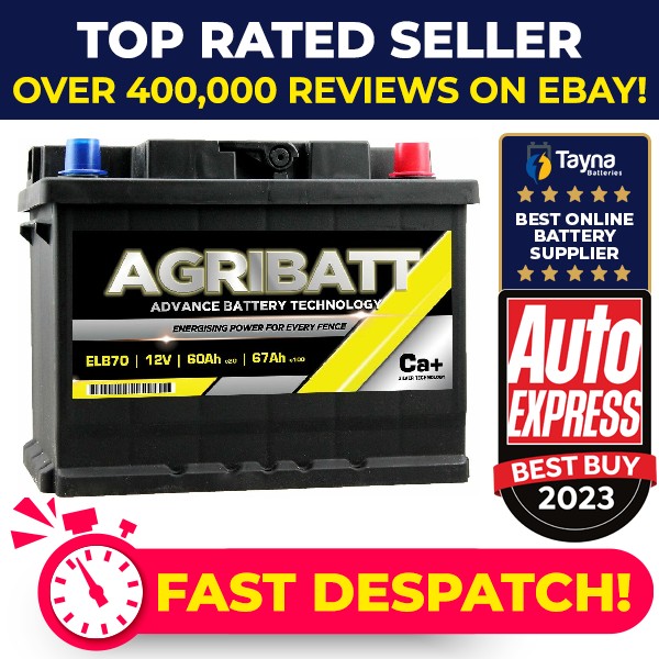 AgriBatt ELB70 Heavy Duty Electric Fence Battery 12V 67Ah c100 [PM2460930]