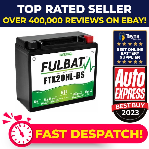 FTX20HL-BS GEL Fulbat Motorcycle Battery [PM2461532]