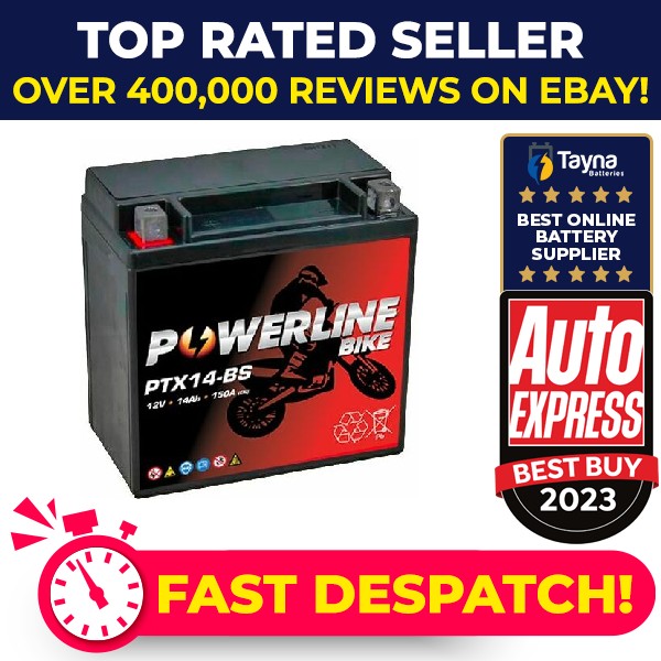 PTX14-BS Powerline Motorcycle Battery 12V 14Ah [PM2462269]