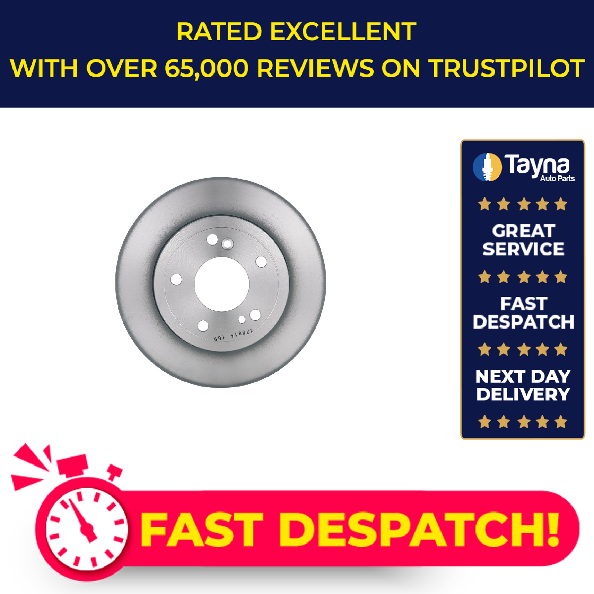 2x Brake Discs Pair Solid fits MERCEDES E240 W210 2.6 Rear 00 to 02 M112.914 Set