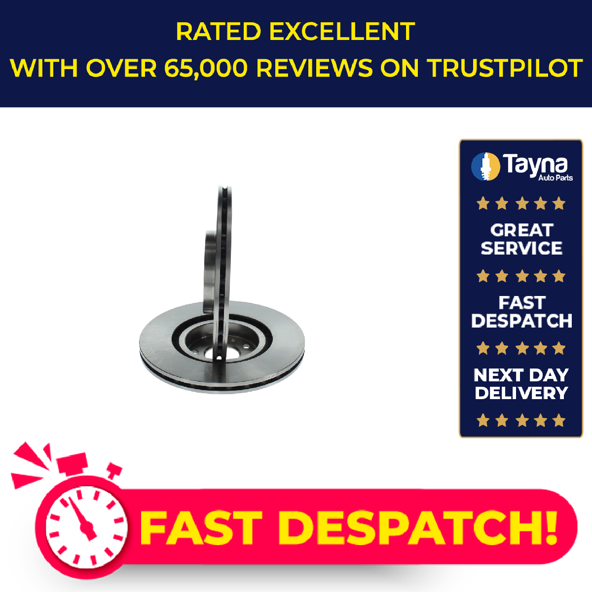 2x Brake Discs Pair Vented fits ALFA ROMEO SPIDER 916 1.8 Front 98 to 00 AR32201