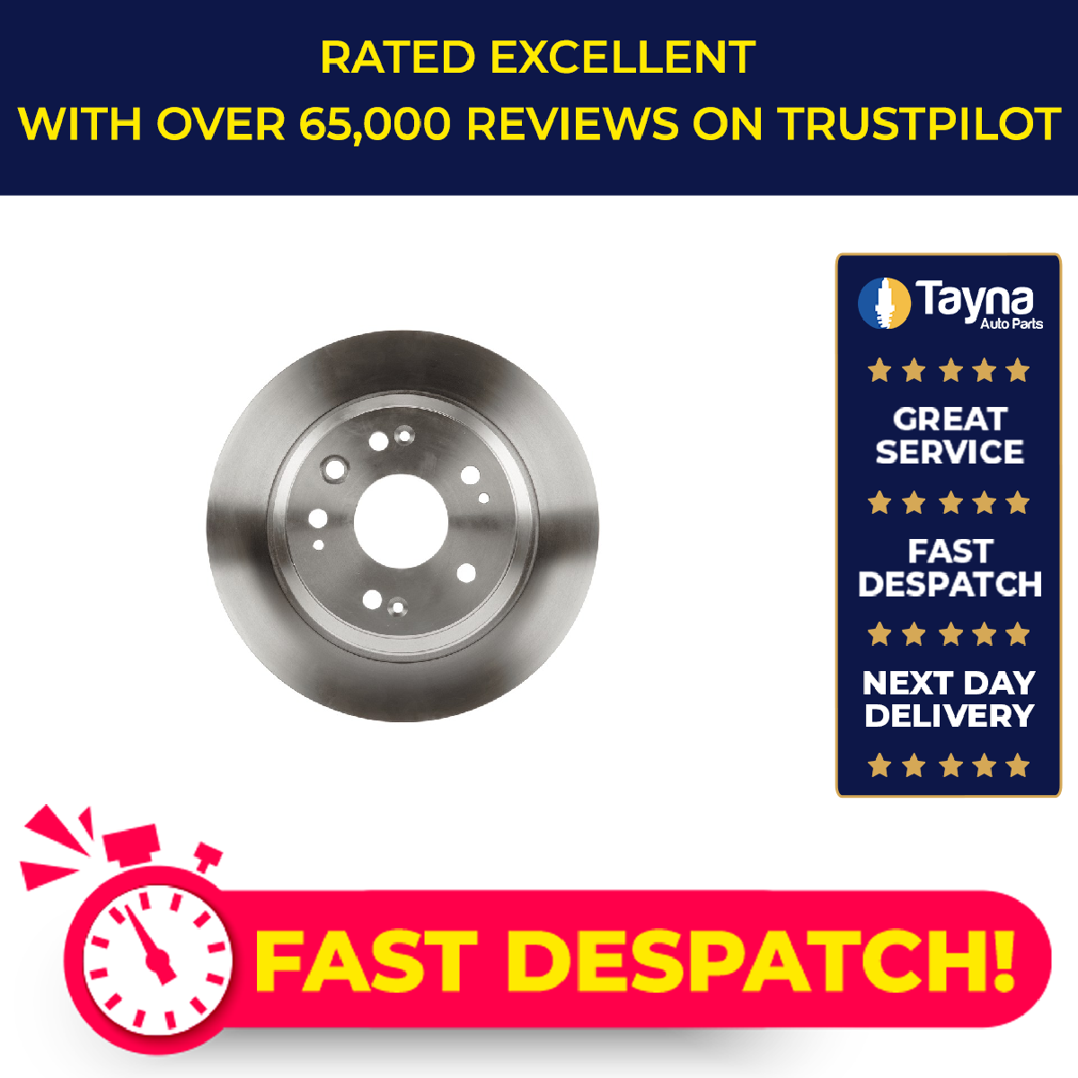 2x Brake Discs Pair Solid fits HONDA ACCORD CN2 2.2D Rear 04 to 08 N22A1 281.8mm