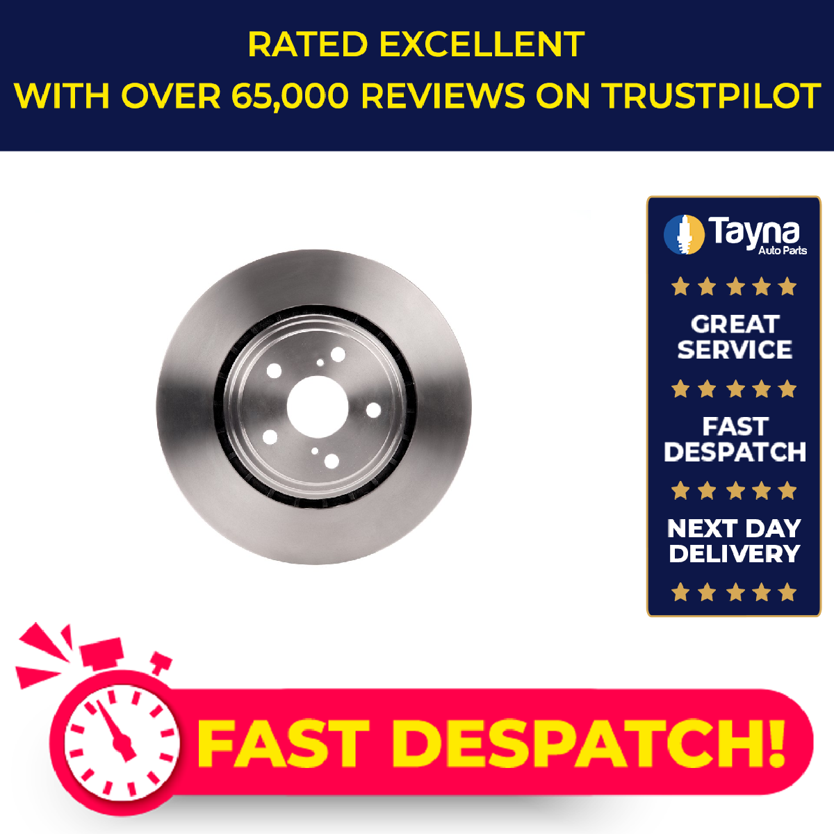2x Brake Discs Pair Vented fits TOYOTA RAV4 2.0 Front 2018 on M20A-FKS 328mm Set