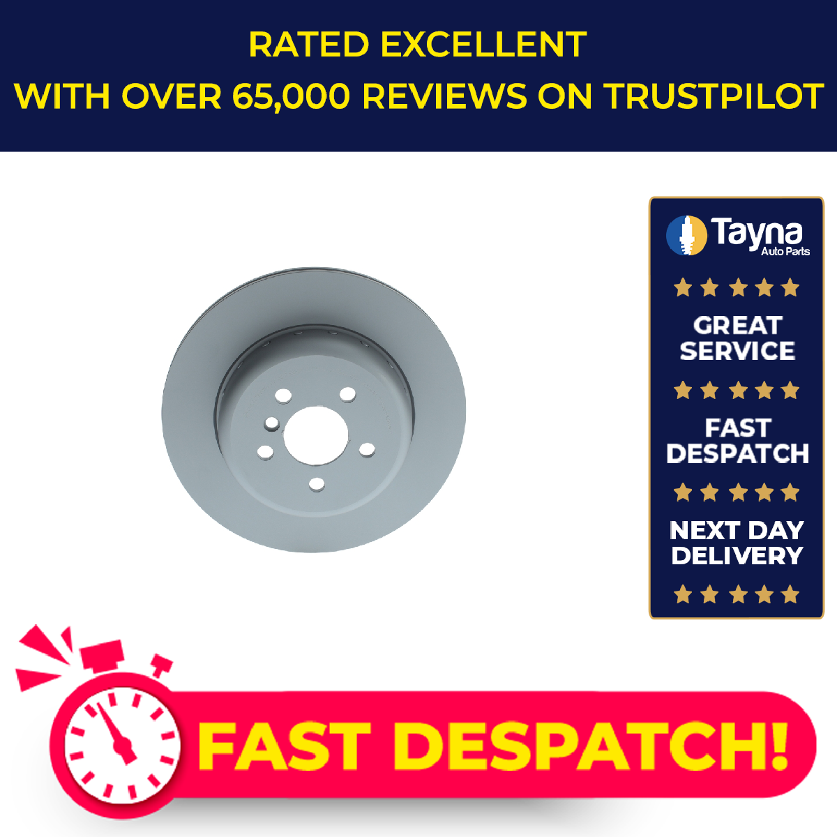 Brake Disc Single Vented fits BMW 640 G32 3.0 Rear Right 19 to 20 B58B30C 330mm