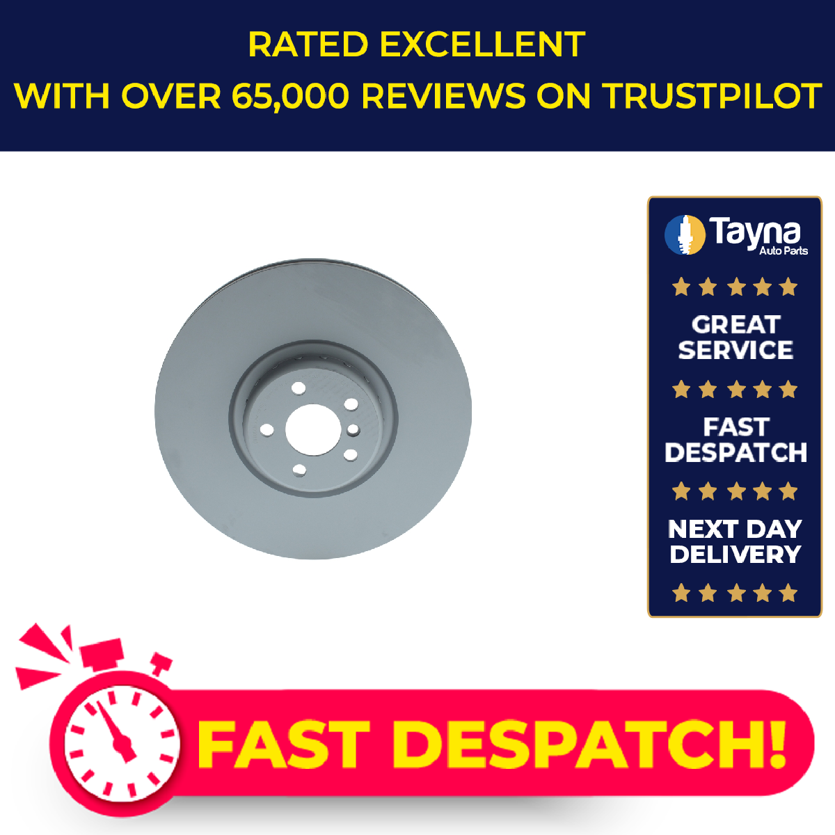 Brake Disc Single Vented fits BMW M760 G11 6.6 Front Left 16 to 18 N74B66B 395mm