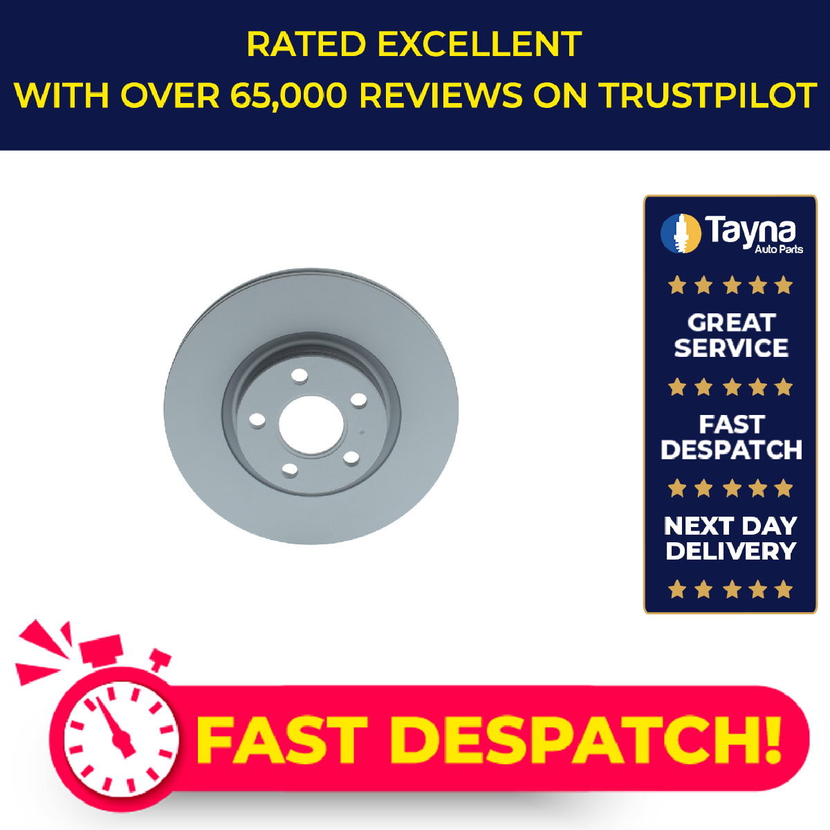 2x Brake Discs Pair Vented fits FORD TRANSIT CONNECT 1.5D Front 2015 on 300mm