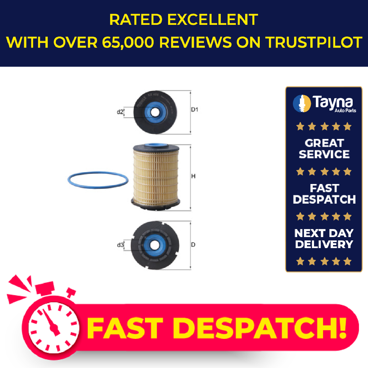 Mahle Fuel Filter KX404D [PM2160132]