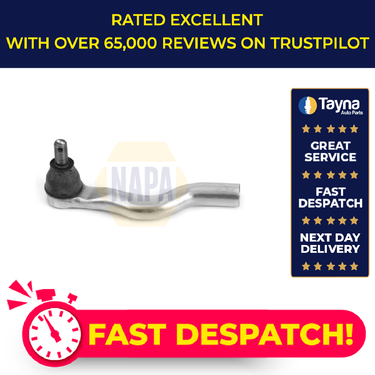 NAPA Tie / Track Rod End Left NST6598 [PM1991807]