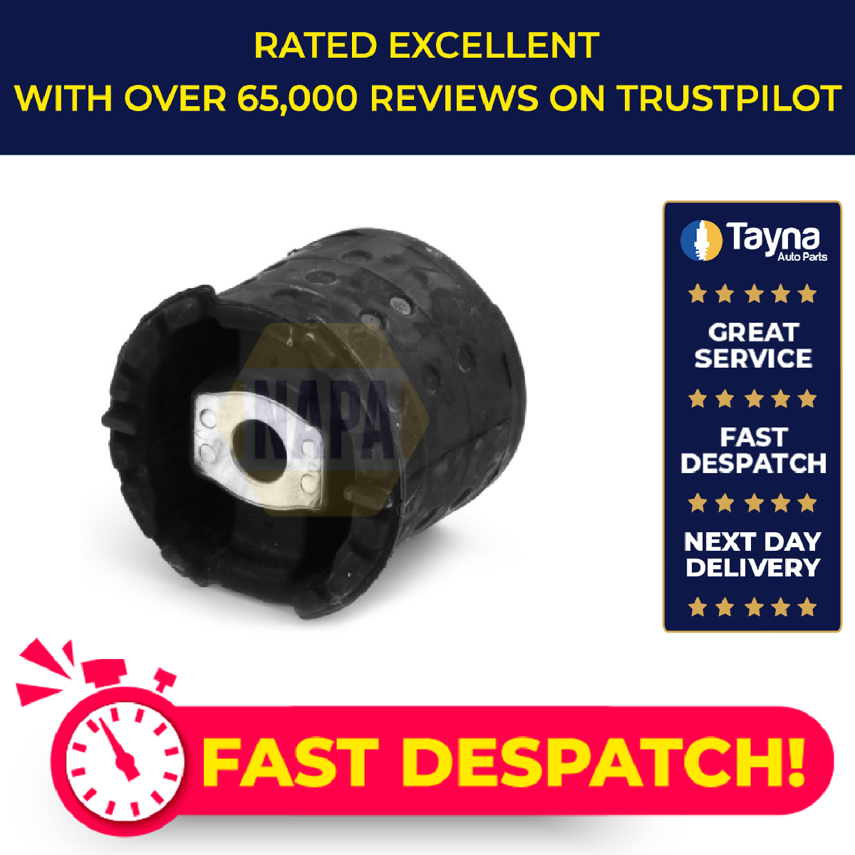 NAPA Wishbone / Control / Trailing Arm Bush Rear NST8245 [PM2042131]