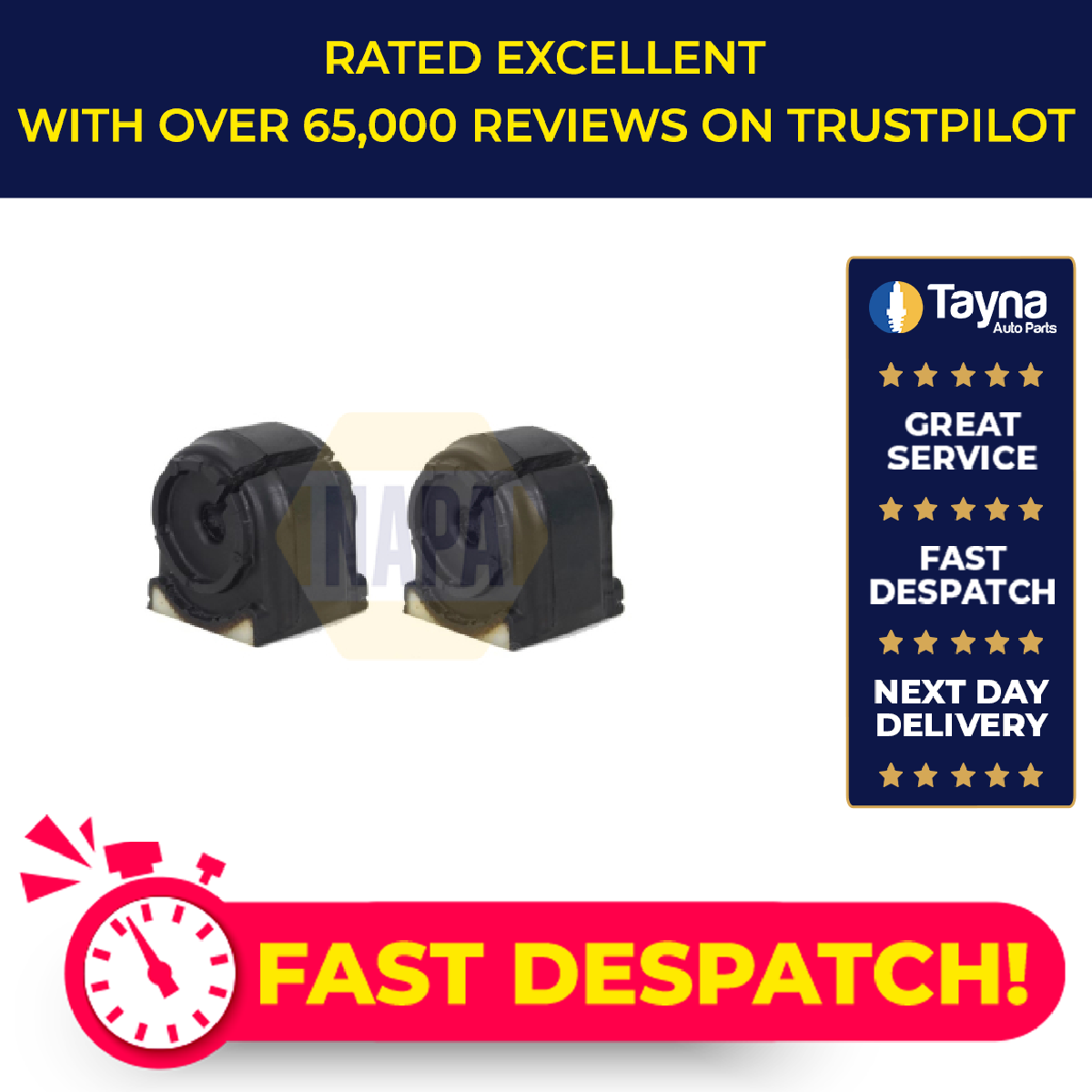 NAPA Wishbone / Control / Trailing Arm Bush Rear NST8292 [PM2042178]