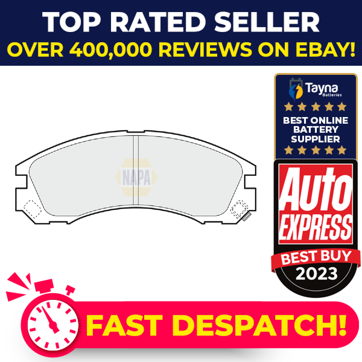 NAPA Brake Pads Set Front NBP1574 [PM2138365]