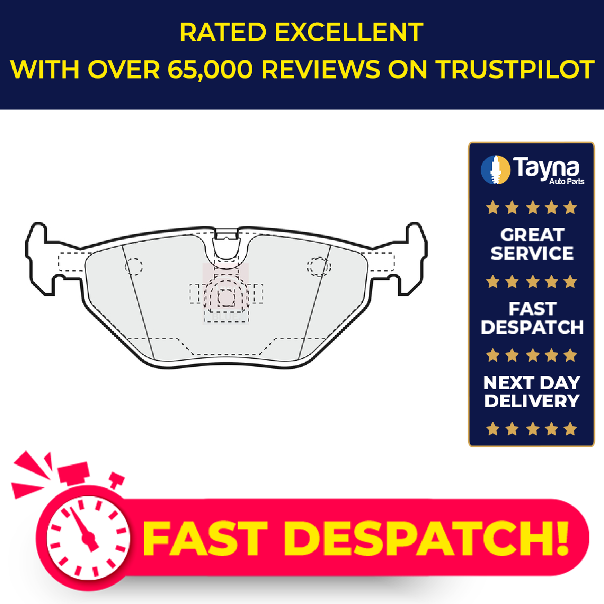 Brake Pads Set fits BMW Z4 E85 2.5 Rear 02 to 09 34211161455 ...