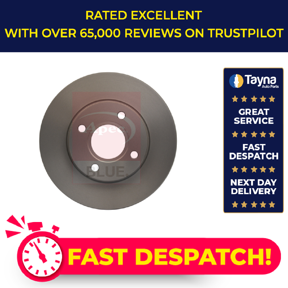 2x Brake Discs Pair Vented fits FORD KA 1.6 Front 01 to 08 258mm Set 1148202 New
