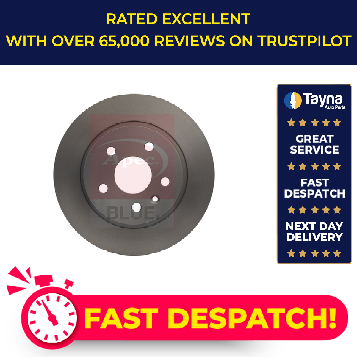 2x Brake Discs Pair Solid fits CHEVROLET CRUZE 1.6 Rear 2009 on 268mm Set New