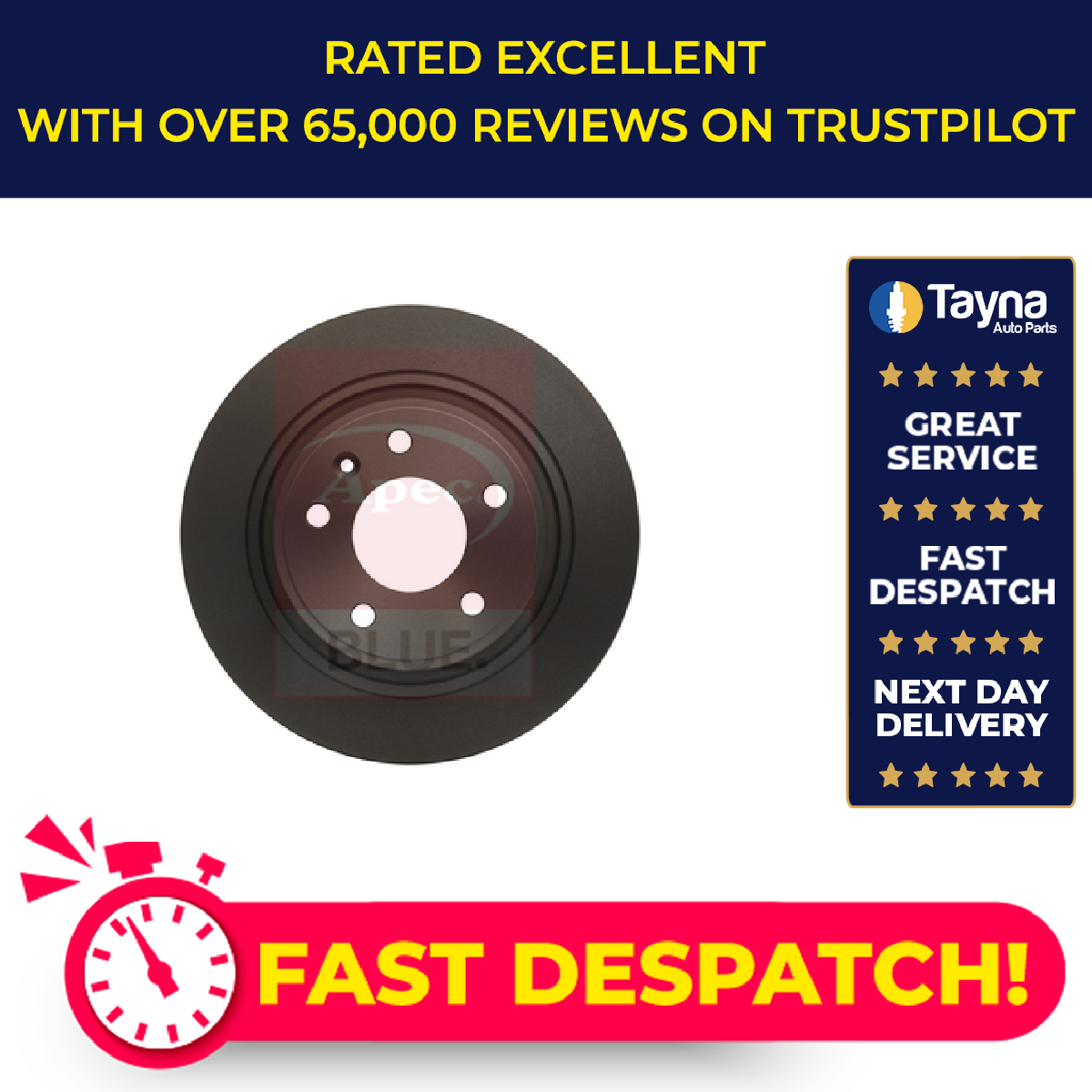 2x Brake Discs Pair Solid fits CHEVROLET CRUZE 1.7D Rear 2012 on 292mm Set New