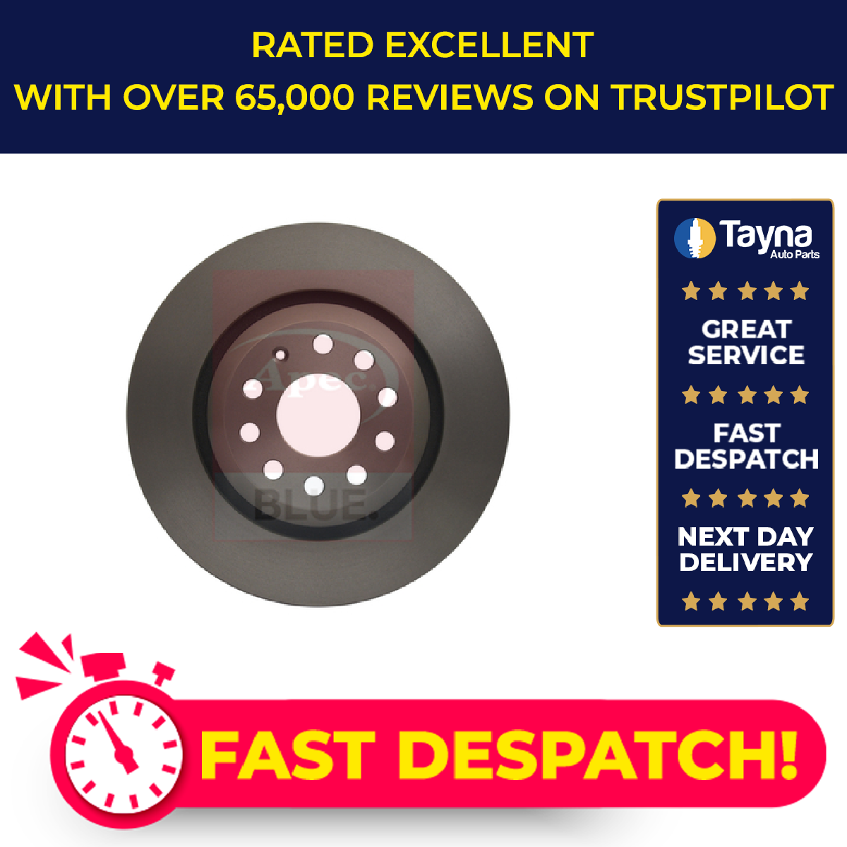 2x Brake Discs Pair Vented fits AUDI RS3 2.5 Rear 2011 on 310mm Set 1K0615601N