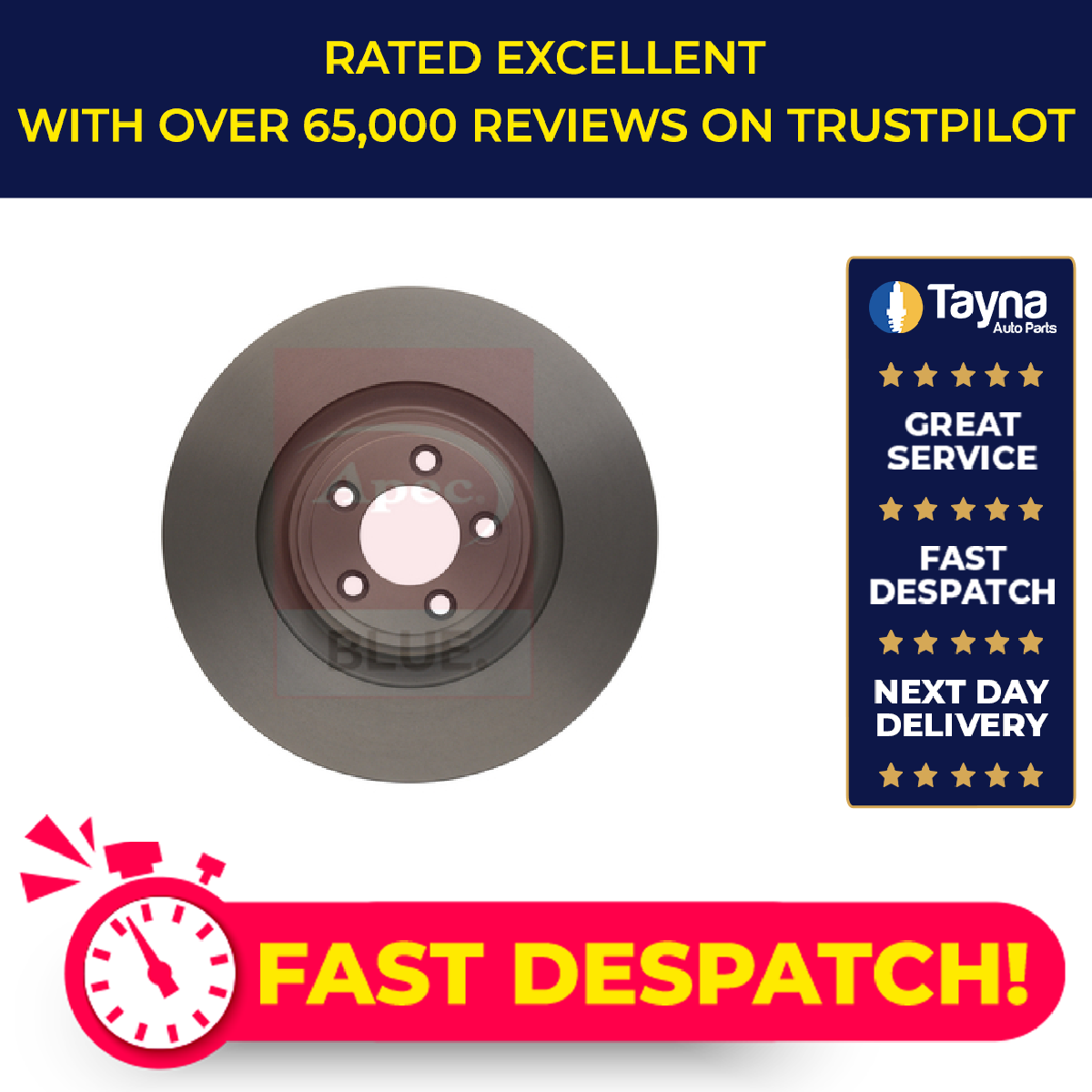 Brake Disc Single Vented fits JAGUAR XJ X351 3.0 Front 2012 on 355mm C2C25337