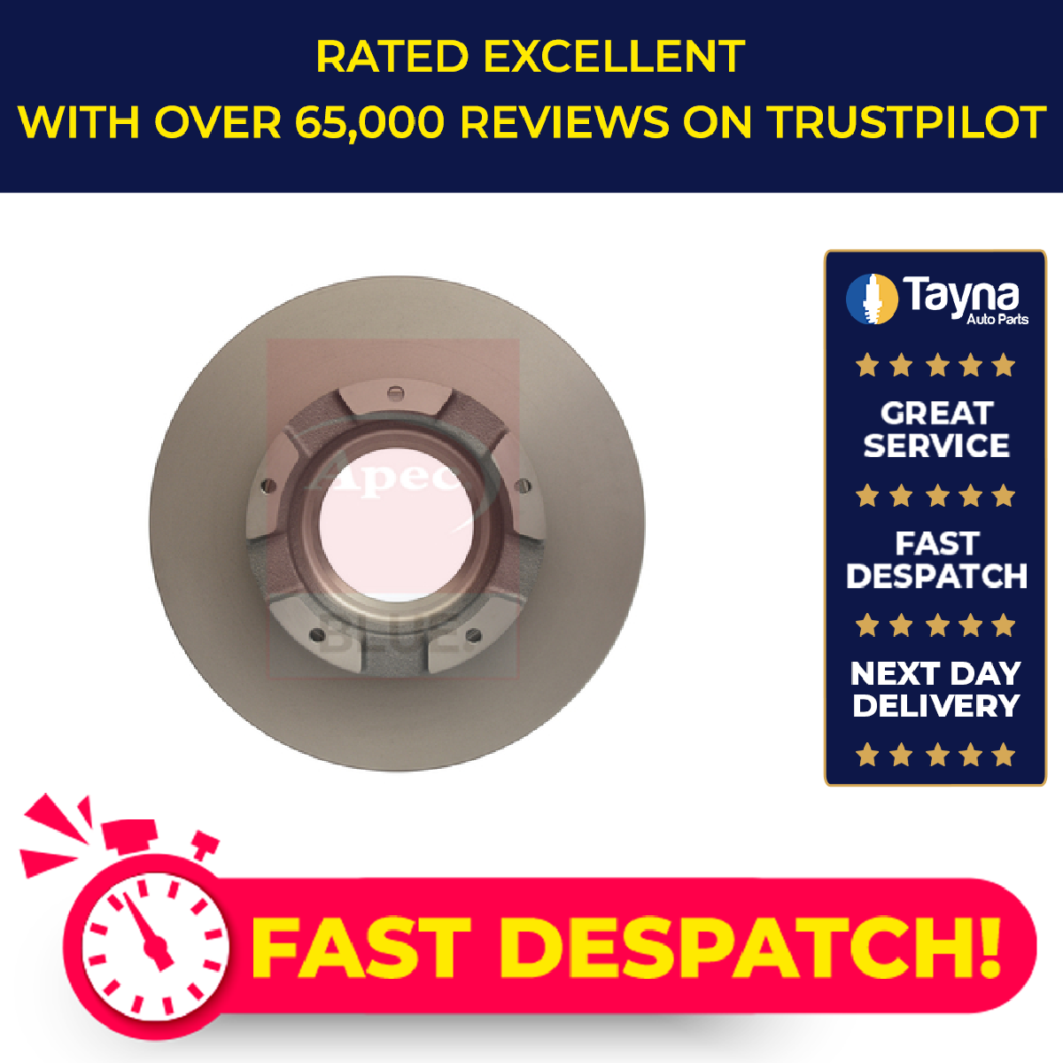 2x Brake Discs Pair Solid fits FORD TRANSIT CUSTOM V362 2.0D Rear 2015 on 308mm