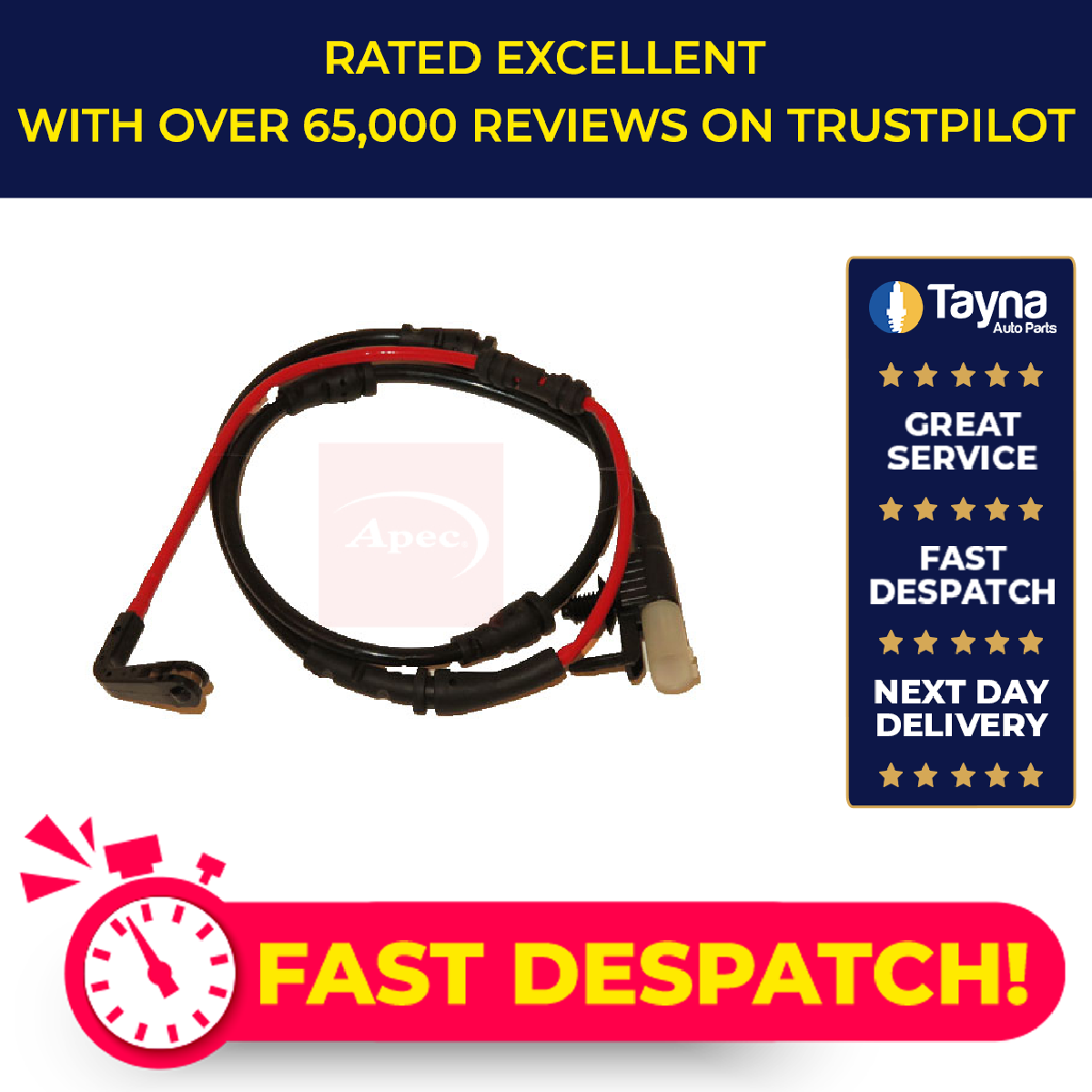 Apec Brake Pad Wear Indicator Sensor Rear WIR5231 [PM1811028]