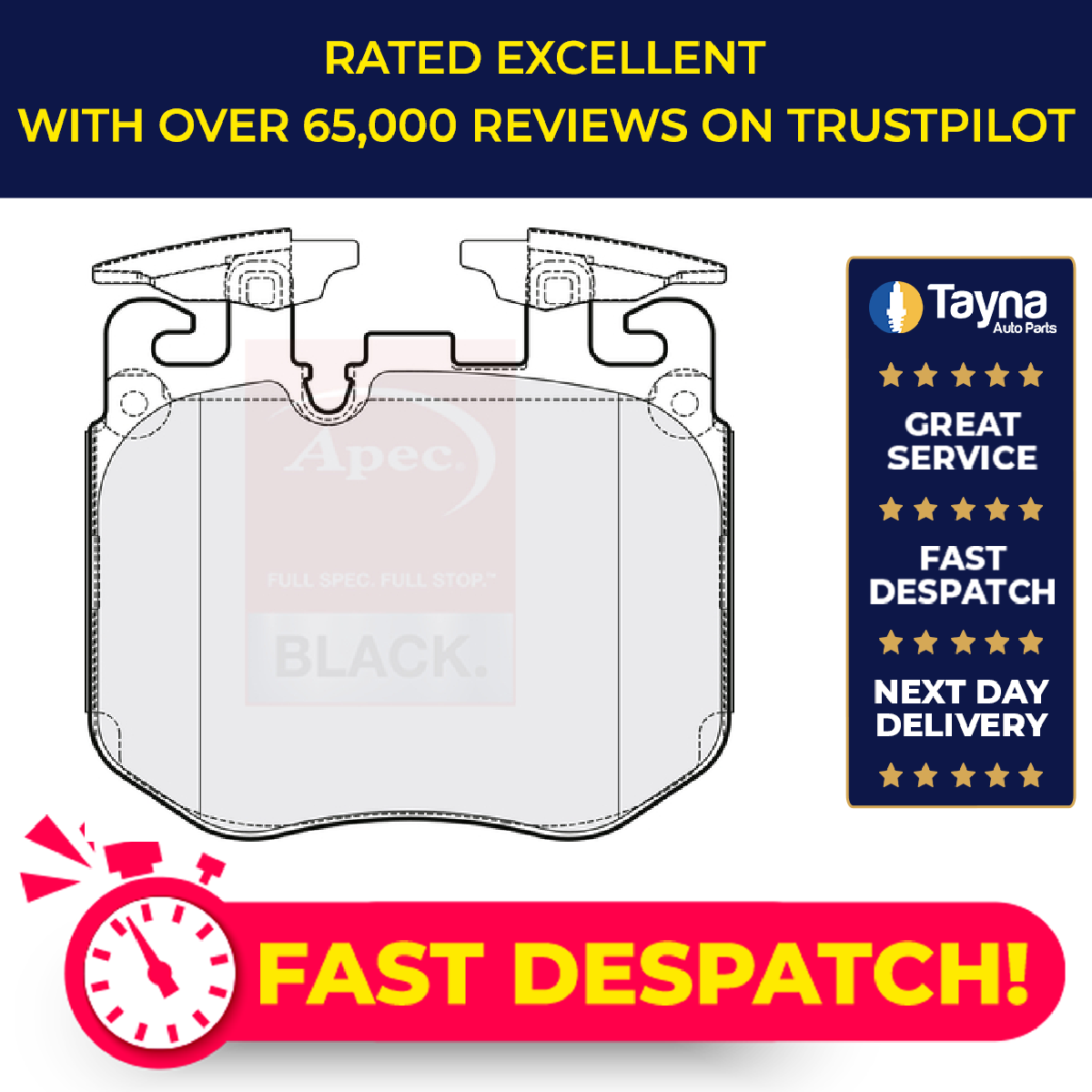 Apec Brake Pads Set Front PAD2161B [PM2019843]