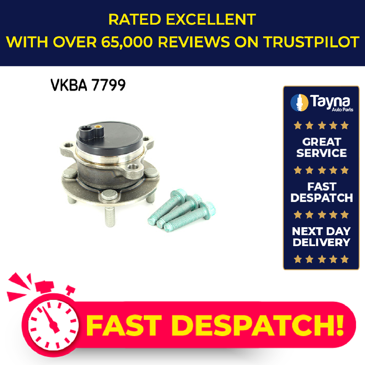 SKF Wheel Bearing Kit Front VKBA7799 [PM2618016]