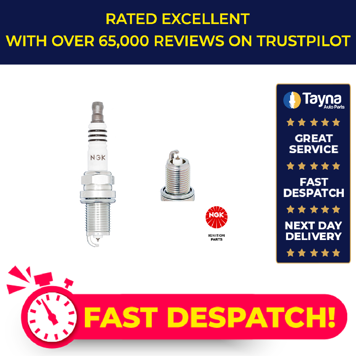 Spark Plugs Set 4x fits HYUNDAI i10 PA 1.1 07 to 13 G4HG NGK Quality Guaranteed - Picture 1 of 8
