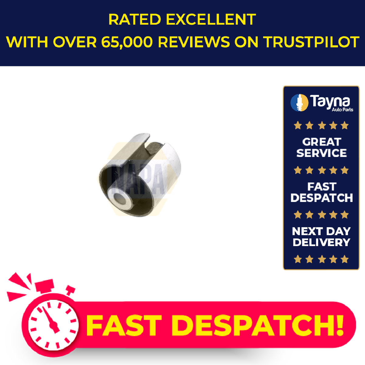 NAPA Wishbone / Control / Trailing Arm Bush Rear Left or Right NST8478 [PM2676561]