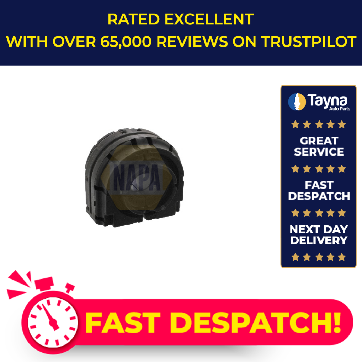 NAPA Wishbone / Control / Trailing Arm Bush Rear Left or Right NST8519 [PM2676602]