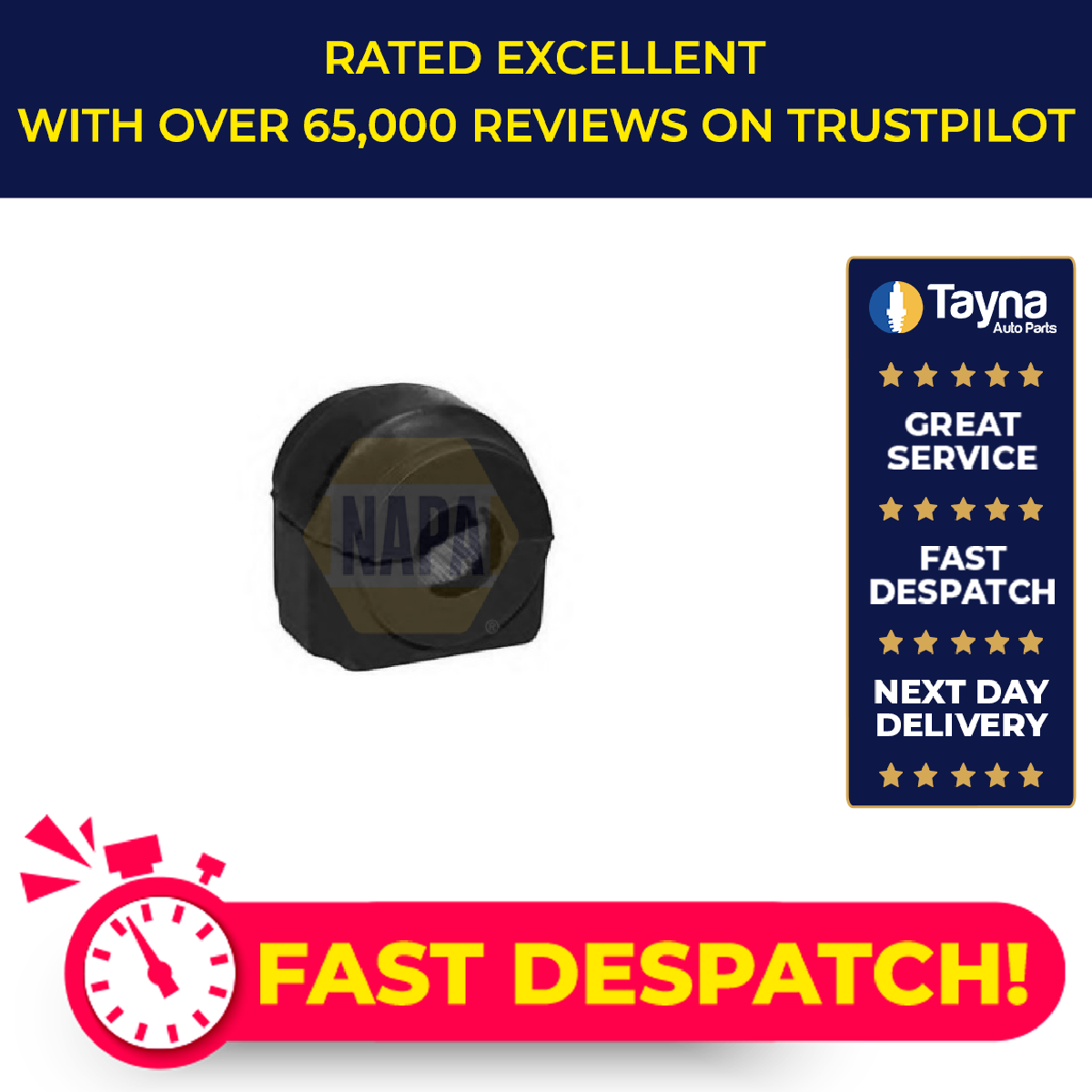 NAPA Wishbone / Control / Trailing Arm Bush Rear Left or Right NST8523 [PM2676606]